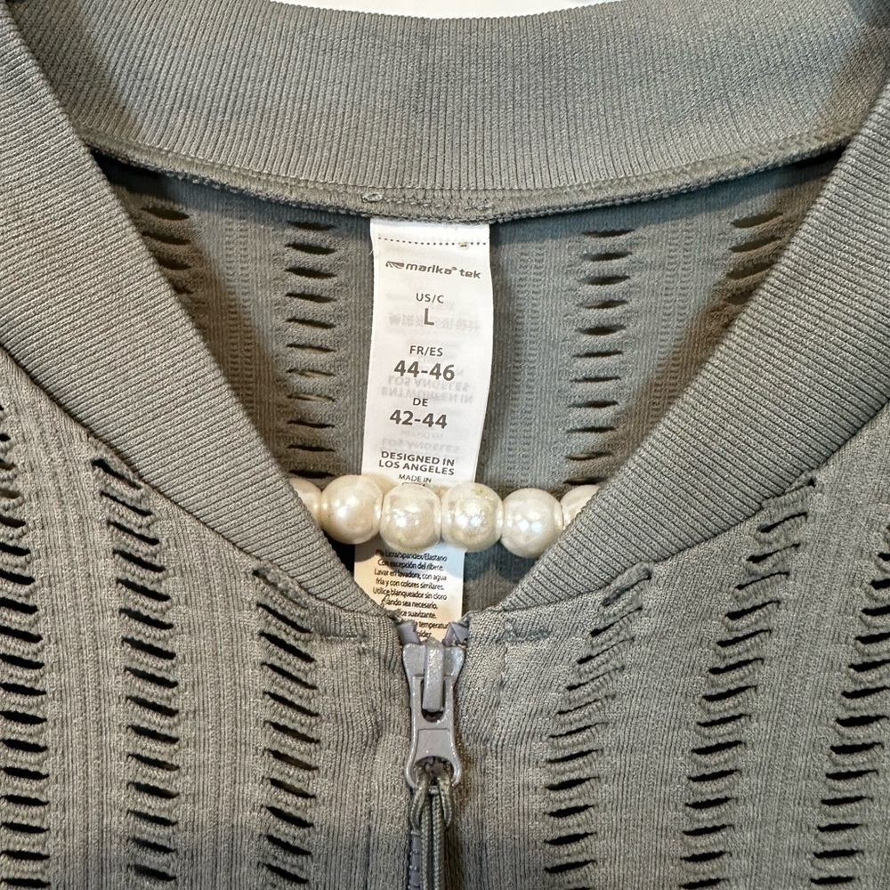 Green sage Zip-Up Jacket - Picture 2 of 6